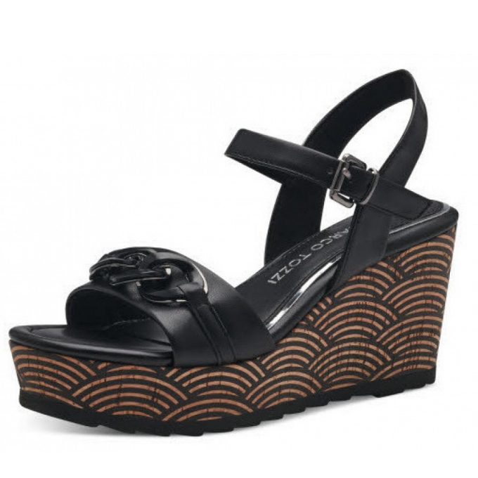 Marco Tozzi Damen Sandalette Sandalette In Schwarz Marco Tozzi Damen Sandalette Sandalette In Schwarz