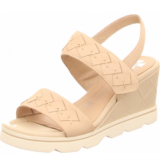 Marco Tozzi Damen Sandalette In Creme