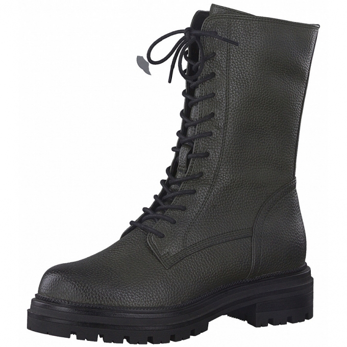 Marco Tozzi Damen Schnürstiefel In Olive Marco Tozzi Damen Schnürstiefel In Olive