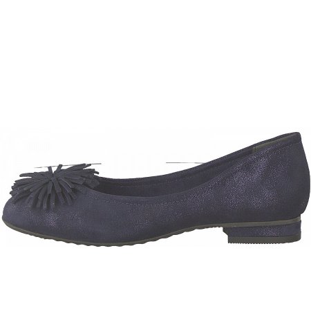 Marco Tozzi Damen Ballerinas In Navy Metallic