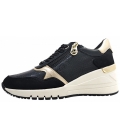 Marco Tozzi Damen Sportlicher Schnürer In Black/Gold 085