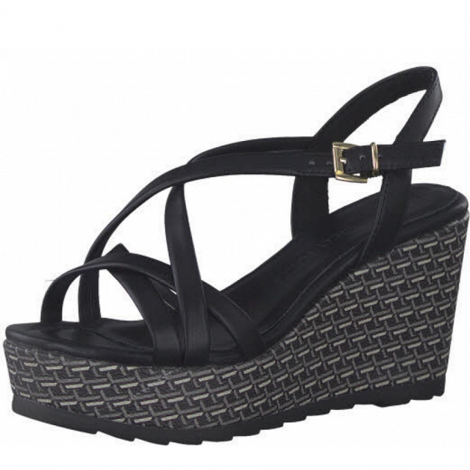 Marco Tozzi Damen Sandalette Sandalette In Schwarz