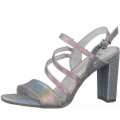 Marco Tozzi Damen Sandalette Sandalette In Silber Kombi.