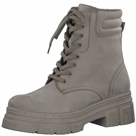 Marco Tozzi Damen Schnürstiefelette In Taupe