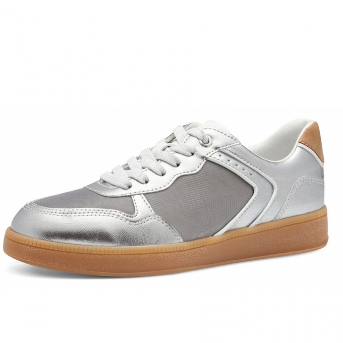 Marco Tozzi Damen Sneaker In Silber Marco Tozzi Damen Sneaker In Silber