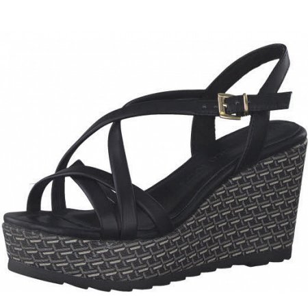 Marco Tozzi Damen Sandalette Sandalette In Schwarz