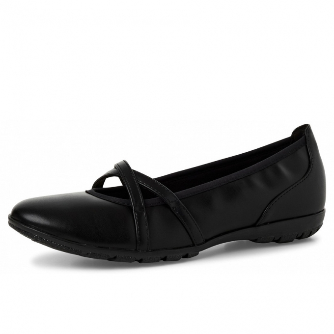 Marco Tozzi Damen Ballerina In Black Marco Tozzi Damen Ballerina In Black
