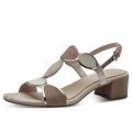 Marco Tozzi Damen Sandalette In Beige Combi