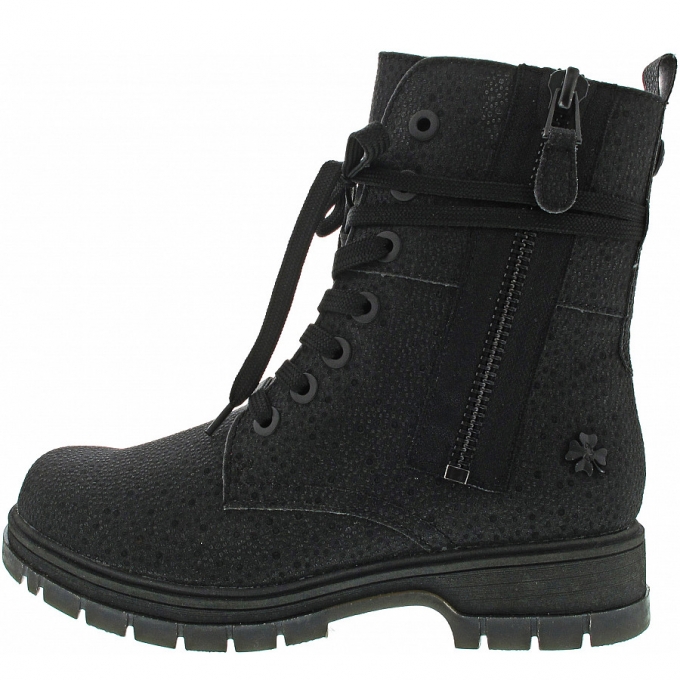 Marco Tozzi Damen Stiefelette In Black Glitter Marco Tozzi Damen Stiefelette In Black Glitter