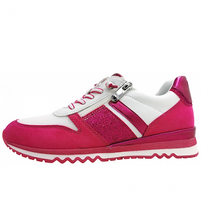 Marco Tozzi Damen Sportlicher Schnürer In White/Pink 166