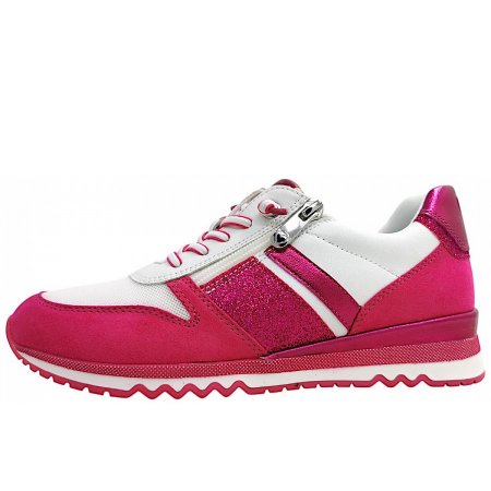 Marco Tozzi Damen Sportlicher Schnürer In White/Pink 166 Marco Tozzi Damen Sportlicher Schnürer In White/Pink 166