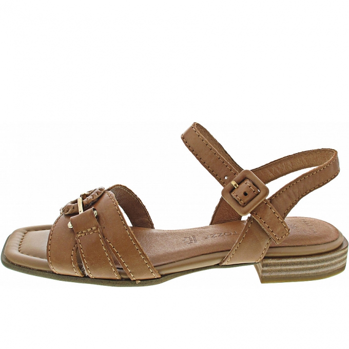 Marco Tozzi Damen Sandale In Cognac Antic Marco Tozzi Damen Sandale In Cognac Antic