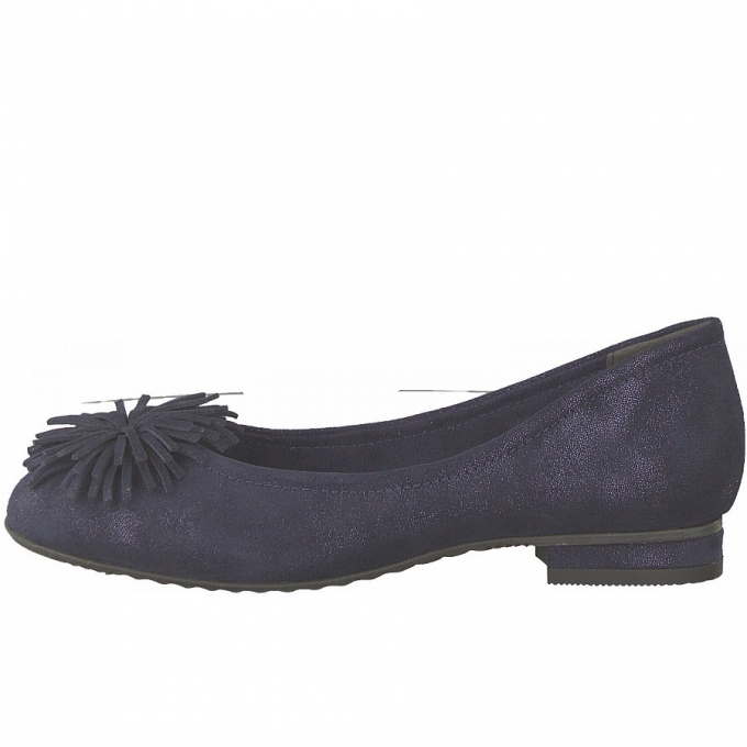 Marco Tozzi Damen Ballerinas In Navy Metallic