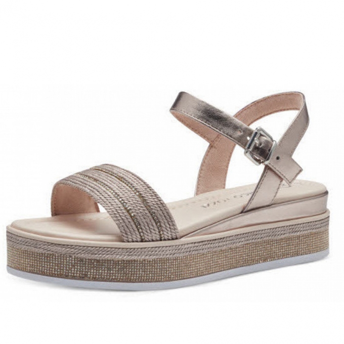 Marco Tozzi Damen Sandalette Sandalette In Altrosa Marco Tozzi Damen Sandalette Sandalette In Altrosa