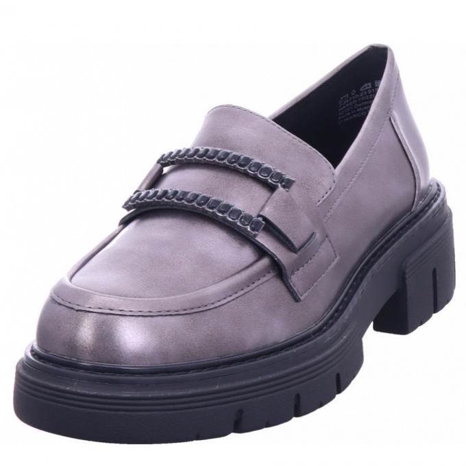 Marco Tozzi Damen Slipper In Grau