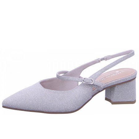 Marco Tozzi Damen Sling Sandalette In 941 Silber