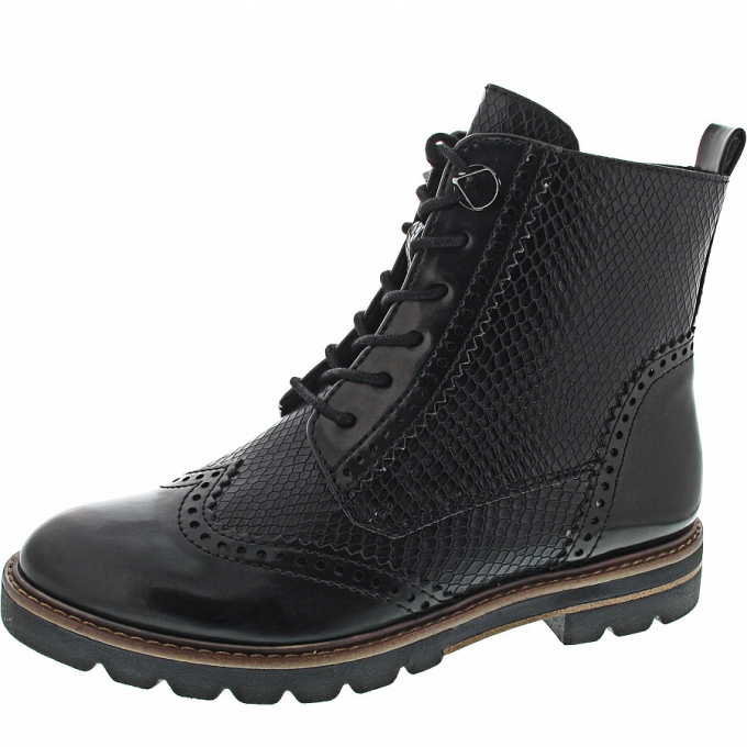 Marco Tozzi Damen Schnürstiefelette In Black Comb Marco Tozzi Damen Schnürstiefelette In Black Comb