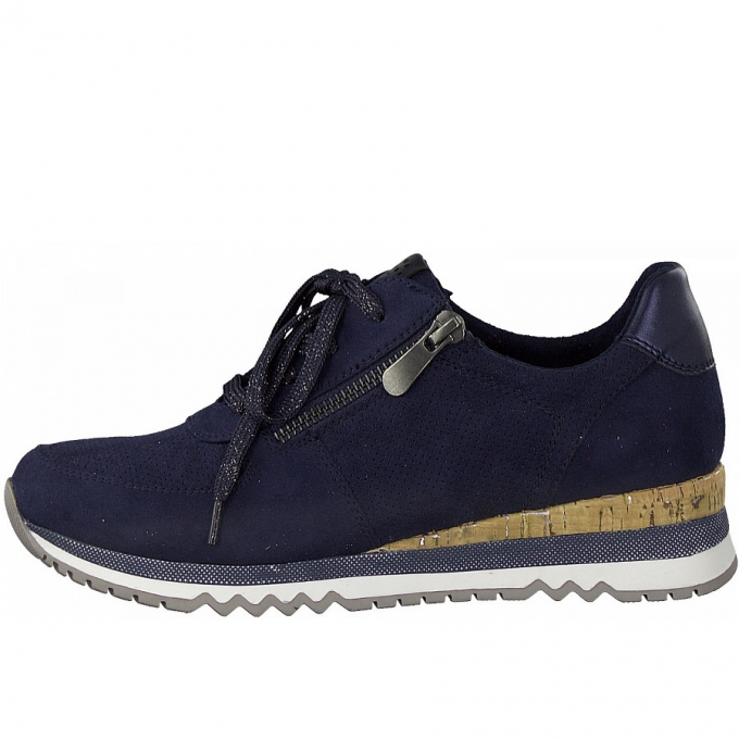 Marco Tozzi Damen Sportliche Schnürer In Navy Comb Marco Tozzi Damen Sportliche Schnürer In Navy Comb