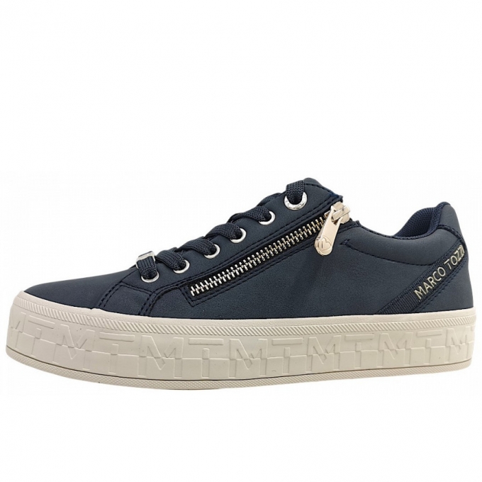 Marco Tozzi Damen Sportlicher Schnürer In Navy 805
