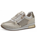 Marco Tozzi Damen Schn?Rer Sneaker In Beige-Kombiniert
