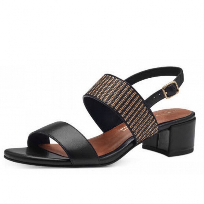 Marco Tozzi Damen Sandalette Sandalette In Schwarz-Kombiniert