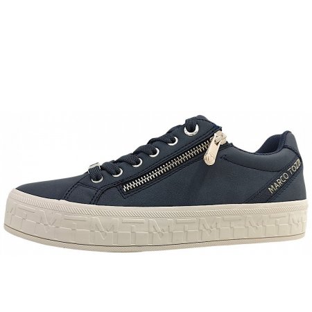 Marco Tozzi Damen Sportlicher Schnürer In Navy 805