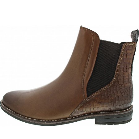 Marco Tozzi Damen Chelsea Boot In Cognac Comb Marco Tozzi Damen Chelsea Boot In Cognac Comb