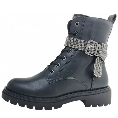 Marco Tozzi Damen Schnürstiefel In Black 001
