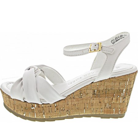 Marco Tozzi Damen Keilsandalette In White