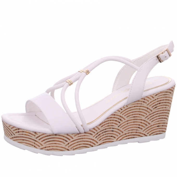Marco Tozzi Damen Sandalette In 100 White Marco Tozzi Damen Sandalette In 100 White