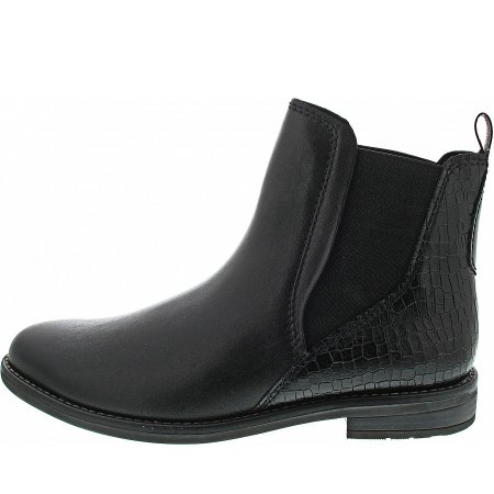 Marco Tozzi Damen Chelsea Boot In Black Comb Marco Tozzi Damen Chelsea Boot In Black Comb