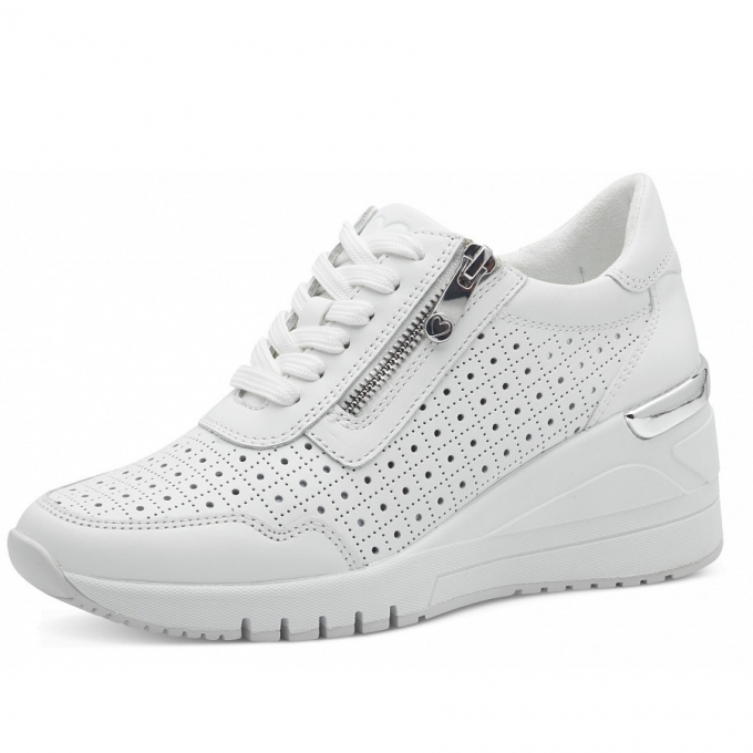 Marco Tozzi Damen Keilsneaker In Weiß Marco Tozzi Damen Keilsneaker In Weiß