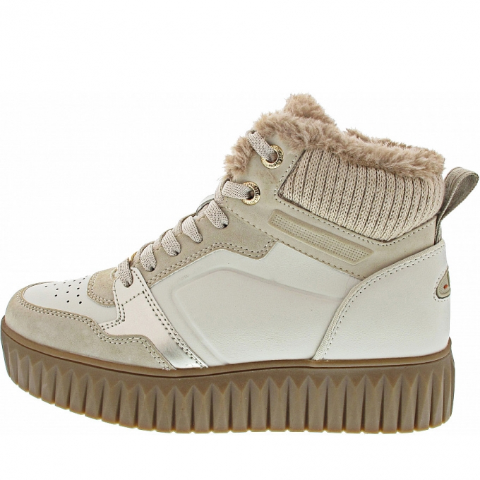 Marco Tozzi Damen Sneaker High In Cream Comb Marco Tozzi Damen Sneaker High In Cream Comb