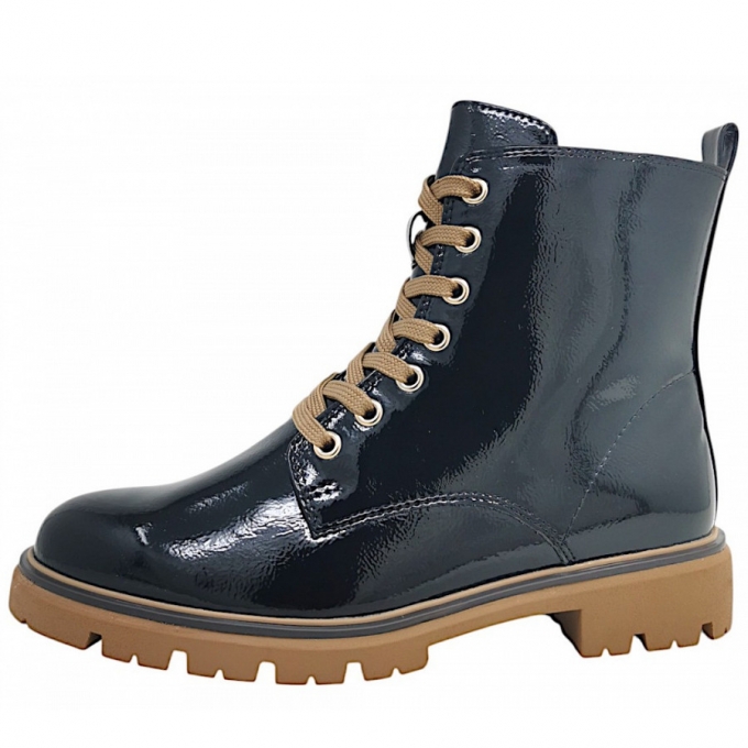 Marco Tozzi Damen Schnürstiefel In Black/Nature 084