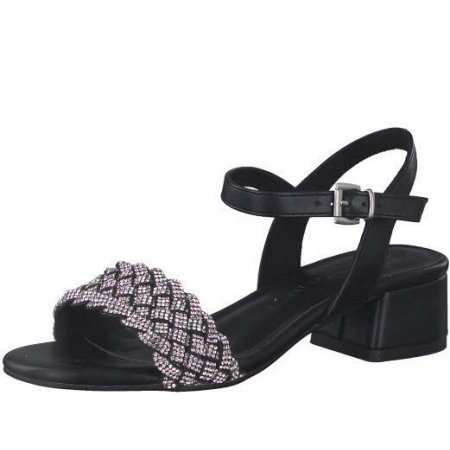 Marco Tozzi Damen Sandalette Sandalette In Schwarz-Kombiniert