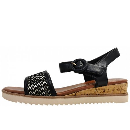 Marco Tozzi Damen Sandale In Black Comb. 098 Marco Tozzi Damen Sandale In Black Comb. 098