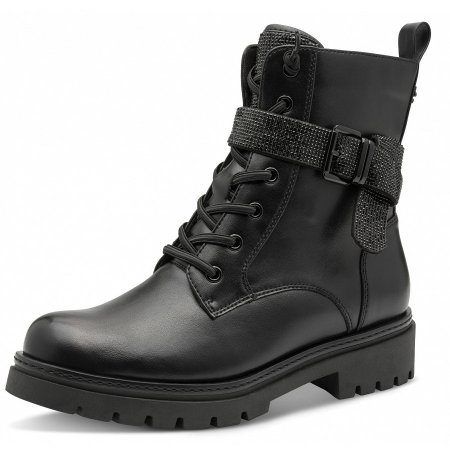 Marco Tozzi Damen Schnürstiefel In Schwarz Marco Tozzi Damen Schnürstiefel In Schwarz