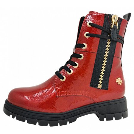 Marco Tozzi Damen Schnürstiefel In Dk. Red Patent 566