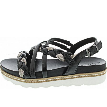 Marco Tozzi Damen Sandale In Black Comb Marco Tozzi Damen Sandale In Black Comb