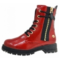 Marco Tozzi Damen Schnürstiefel In Dark Red Patent 566