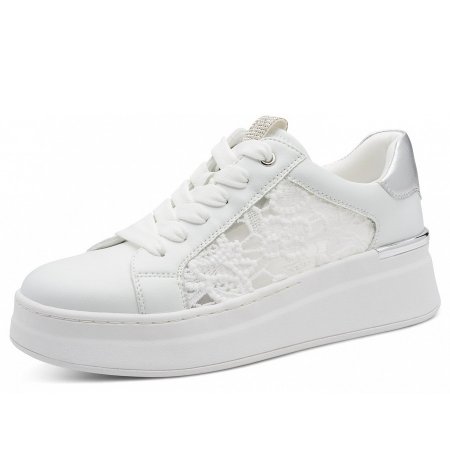 Marco Tozzi Damen Wedding Gmk Eleganter Schnürer In White Combi