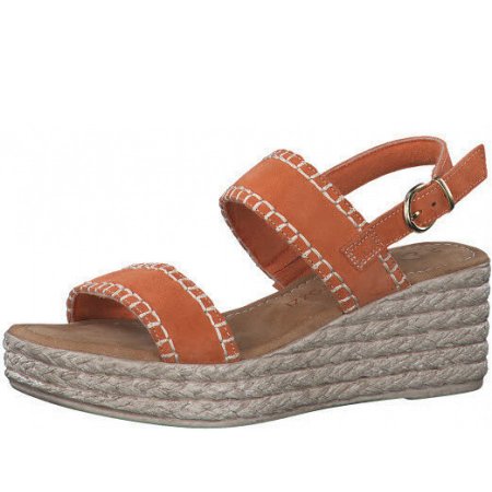 Marco Tozzi Damen Sandalette Sandalette In Orange Marco Tozzi Damen Sandalette Sandalette In Orange