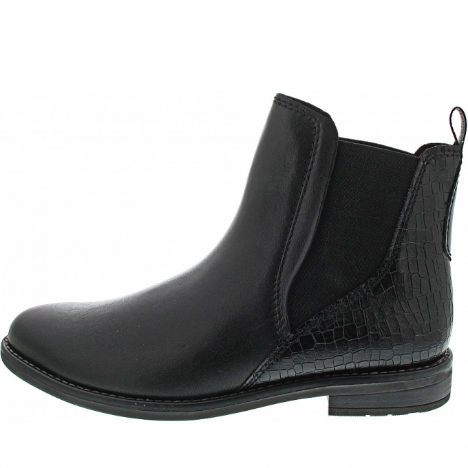 Marco Tozzi Damen Chelsea Boot In Black Comb Marco Tozzi Damen Chelsea Boot In Black Comb