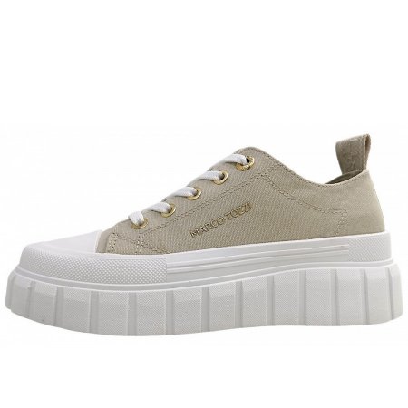 Marco Tozzi Damen Sportlicher Schnürer In Beige 400