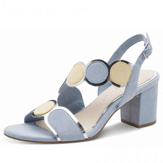 Marco Tozzi Damen Sandale In Lt.Blue Vanille