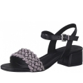 Marco Tozzi Damen Sandalette Sandalette In Schwarz-Kombiniert