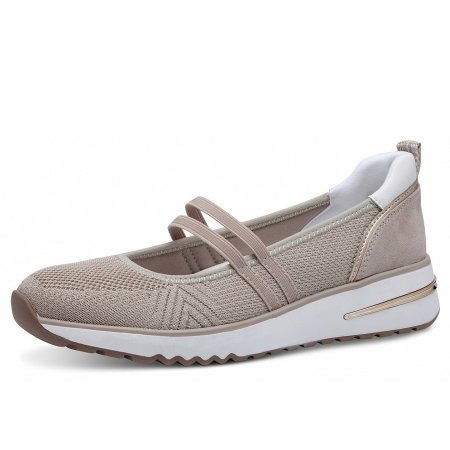 Marco Tozzi Damen Ballerina In Dune Kombi Marco Tozzi Damen Ballerina In Dune Kombi