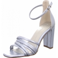 Marco Tozzi Damen Sandalette Sandalette In Silber, Platin
