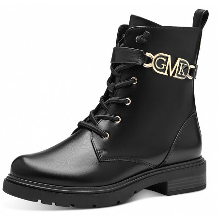Marco Tozzi Damen Schnürstiefel In Schwarz Marco Tozzi Damen Schnürstiefel In Schwarz