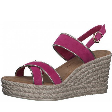 Marco Tozzi Damen Sandalette Sandalette In Rosa/Pink Marco Tozzi Damen Sandalette Sandalette In Rosa/Pink